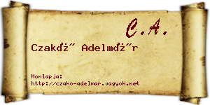 Czakó Adelmár névjegykártya